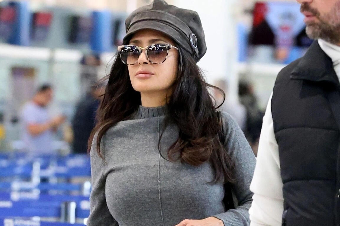 Salma Hayek’s Fashionable Airport Looks